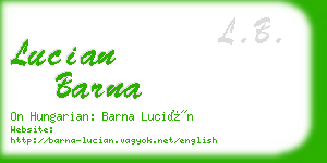 lucian barna business card
